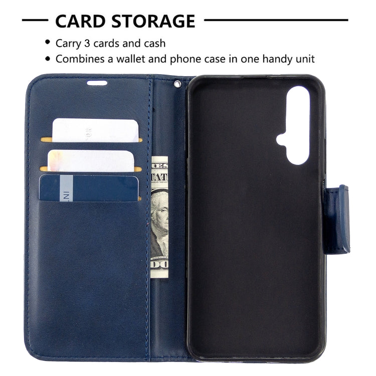 For Huawei Honor 20S Retro Lambskin Texture Pure Color Horizontal Flip PU Leather Case with Holder & Card Slots & Wallet & Lanyard