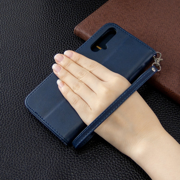 For Huawei Honor 20S Retro Lambskin Texture Pure Color Horizontal Flip PU Leather Case with Holder & Card Slots & Wallet & Lanyard