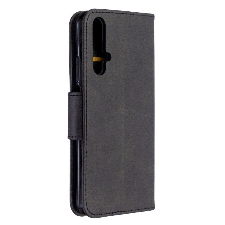 For Huawei Honor 20S Retro Lambskin Texture Pure Color Horizontal Flip PU Leather Case with Holder & Card Slots & Wallet & Lanyard