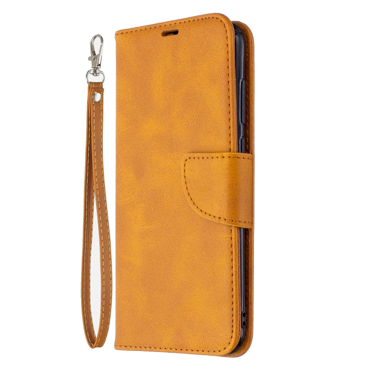 For Galaxy A11 Retro Lambskin Texture Pure Color Horizontal Flip PU Leather Case with Holder & Card Slots & Wallet & Lanyard