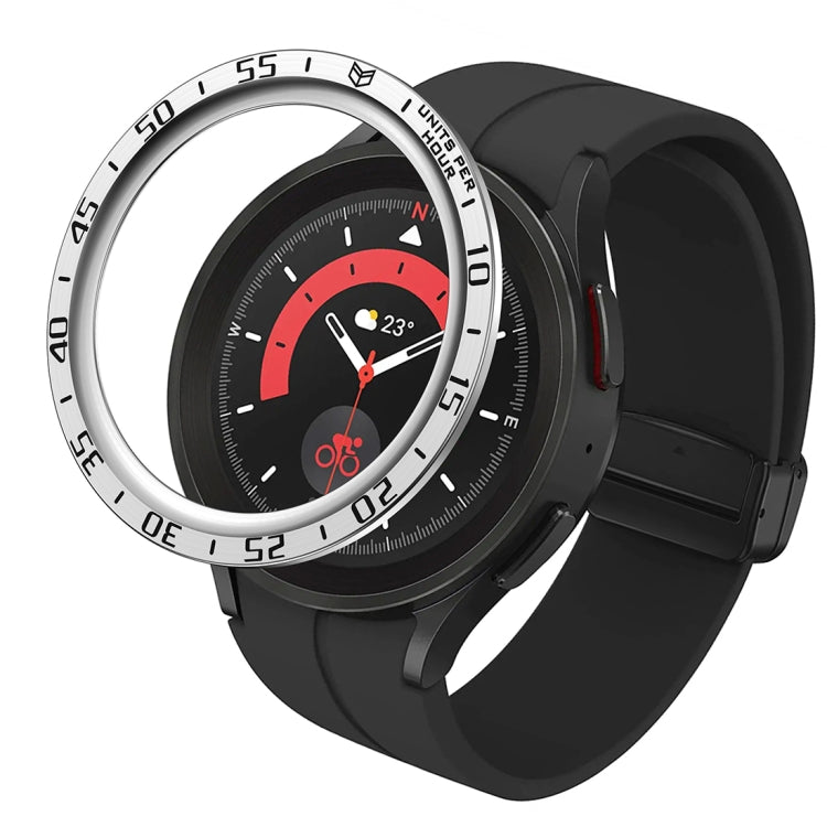For Samsung Galaxy Watch5 Pro 45mm A Style Dial Steel Protective Frame