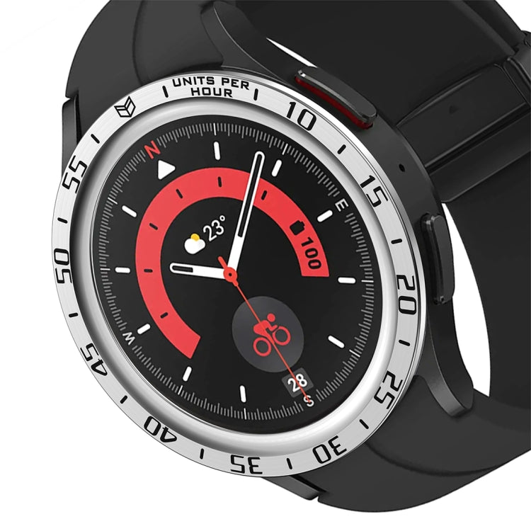 For Samsung Galaxy Watch5 Pro 45mm A Style Dial Steel Protective Frame