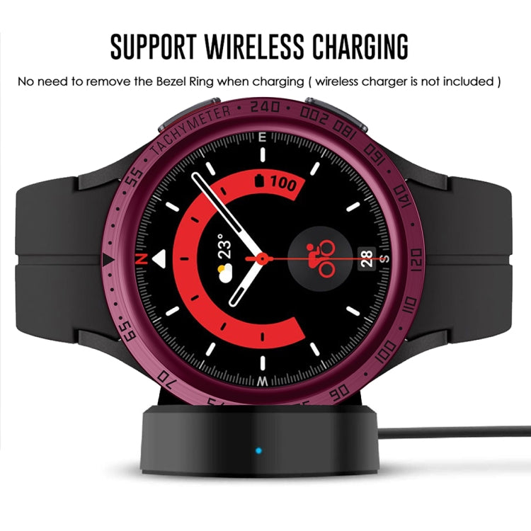 For Samsung Galaxy Watch5 Pro 45mm E Style Dial Steel Protective Frame