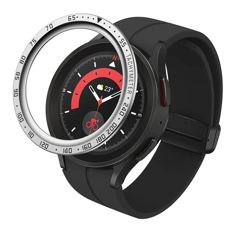 For Samsung Galaxy Watch5 Pro 45mm E Style Dial Steel Protective Frame