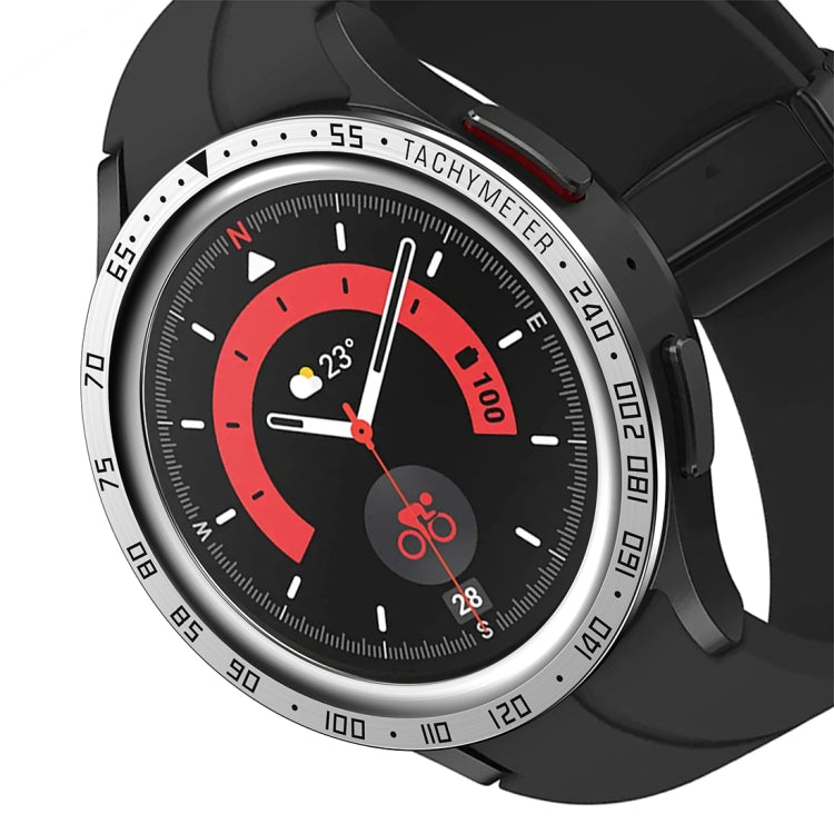 For Samsung Galaxy Watch5 Pro 45mm E Style Dial Steel Protective Frame