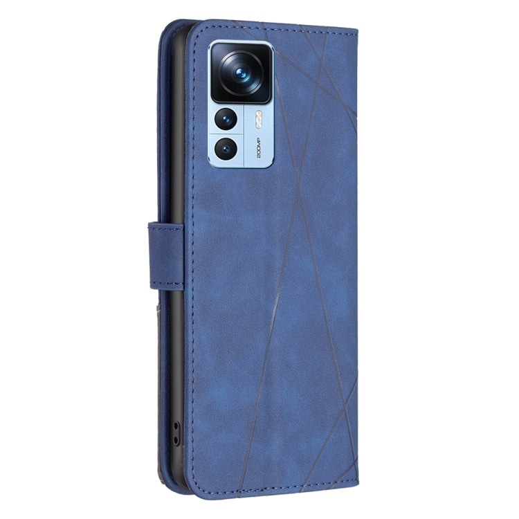 For Xiaomi 12T / 12T Pro / Redmi K50 Ultra Magnetic Buckle Rhombus Texture Leather Phone Case