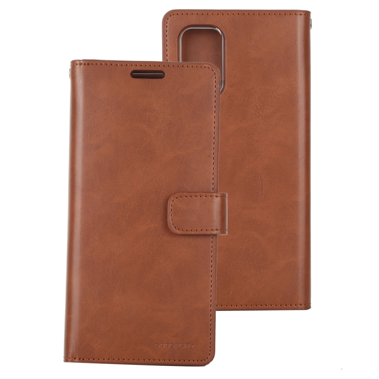 For Galaxy S20 Plus GOOSPERY Mansoor Series Crazy Horse Texture Horizontal Flip Leather Case With Bracket & Card Slot & Wallet