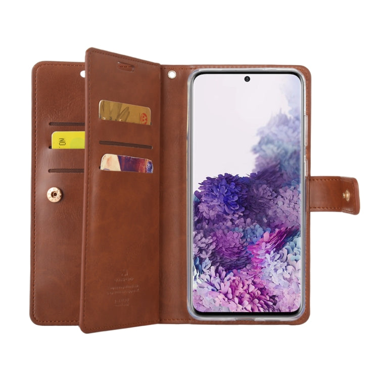 For Galaxy S20 Plus GOOSPERY Mansoor Series Crazy Horse Texture Horizontal Flip Leather Case With Bracket & Card Slot & Wallet