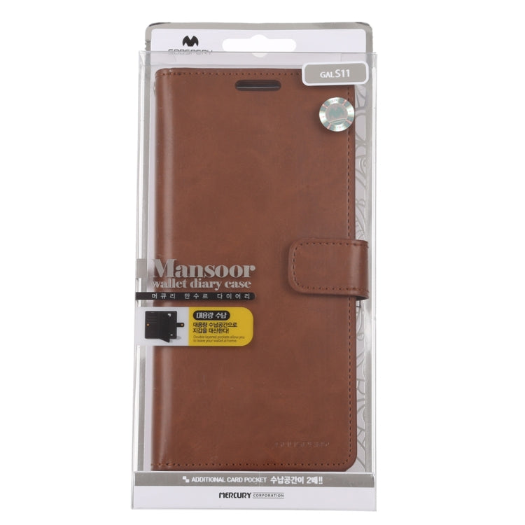 For Galaxy S20 Plus GOOSPERY Mansoor Series Crazy Horse Texture Horizontal Flip Leather Case With Bracket & Card Slot & Wallet
