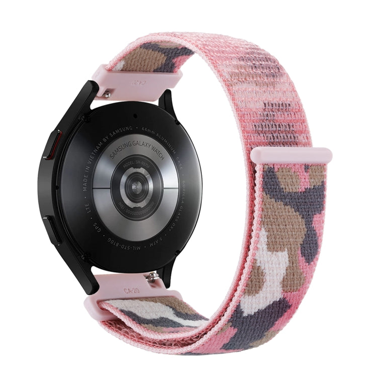 For Samsung Galaxy Watch5 40mm/44mm / Watch5 Pro Camo Nylon Loop Watch Band