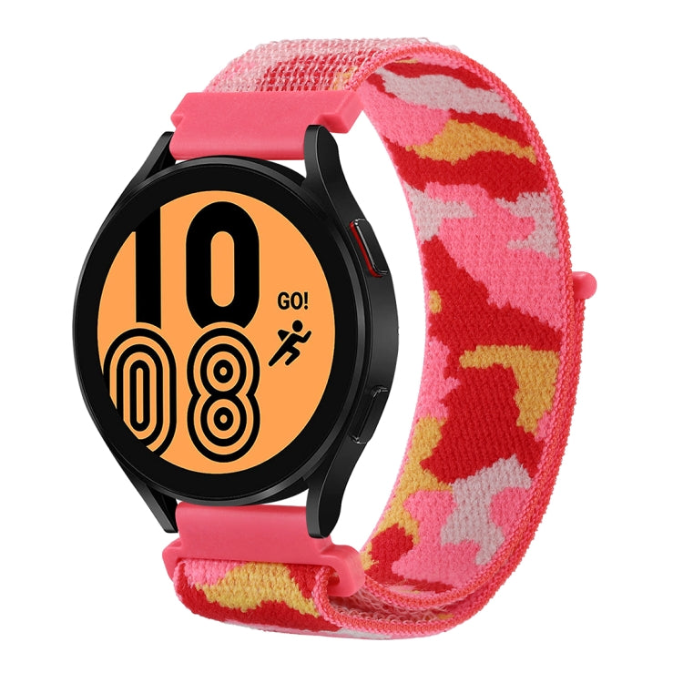 For Samsung Galaxy Watch5 40mm/44mm / Watch5 Pro Camo Nylon Loop Watch Band