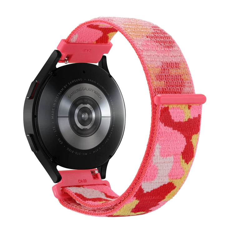 For Samsung Galaxy Watch5 40mm/44mm / Watch5 Pro Camo Nylon Loop Watch Band
