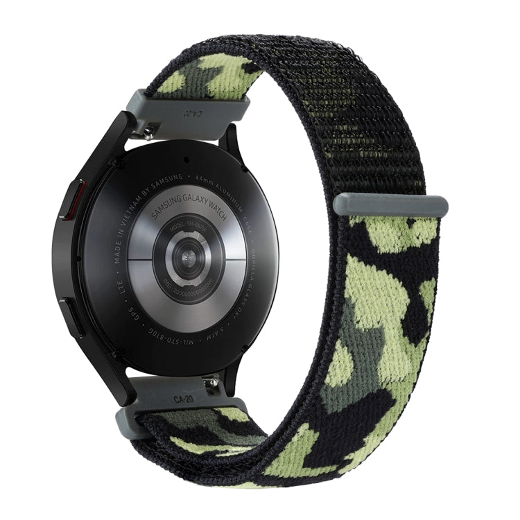 For Samsung Galaxy Watch5 40mm/44mm / Watch5 Pro Camo Nylon Loop Watch Band
