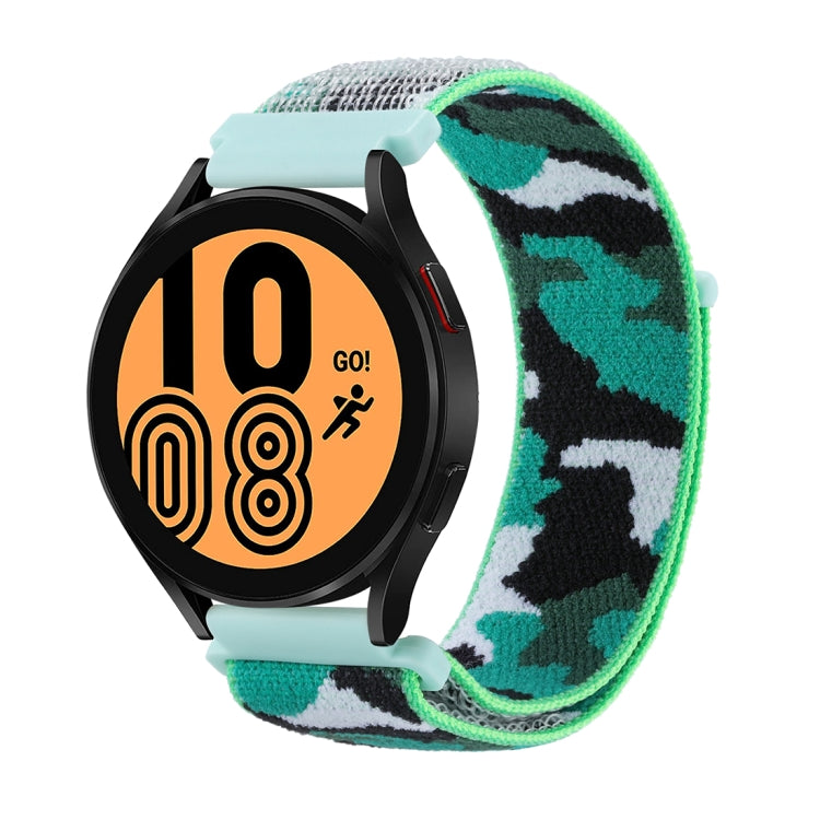 For Samsung Galaxy Watch5 40mm/44mm / Watch5 Pro Camo Nylon Loop Watch Band