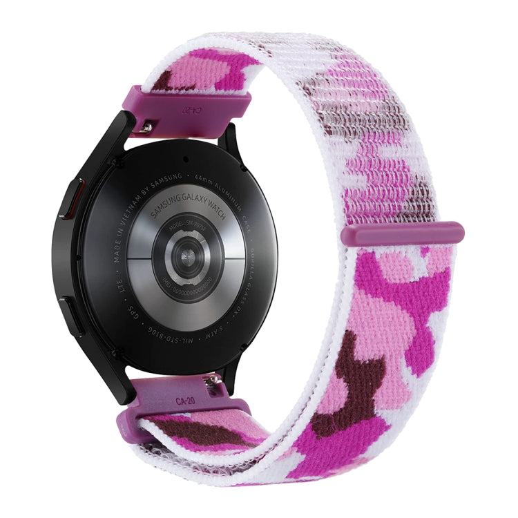 For Samsung Galaxy Watch5 40mm/44mm / Watch5 Pro Camo Nylon Loop Watch Band