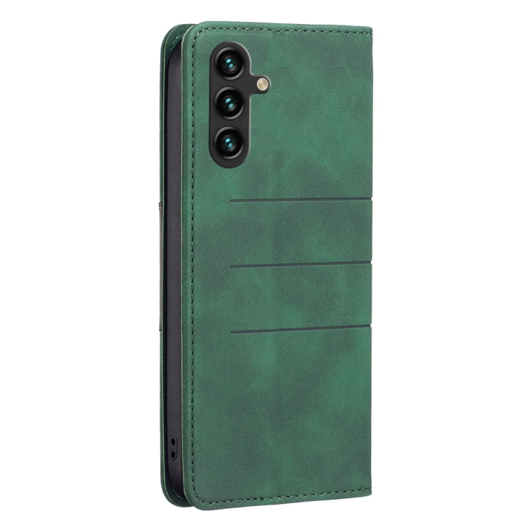 For Samsung Galaxy A14 5G BF10 Color Block Magnetic Flip Leather Phone Case