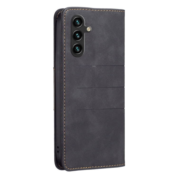 For Samsung Galaxy A14 5G BF10 Color Block Magnetic Flip Leather Phone Case