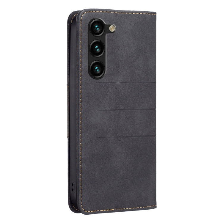 For Samsung Galaxy S23+ 5G BF10 Color Block Magnetic Flip Leather Phone Case
