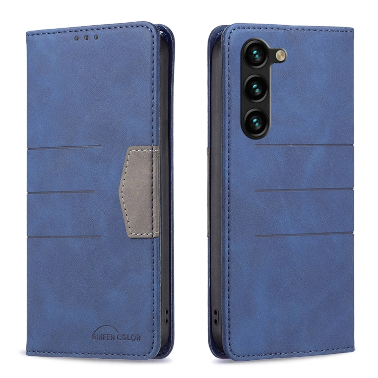 For Samsung Galaxy S23+ 5G BF10 Color Block Magnetic Flip Leather Phone Case