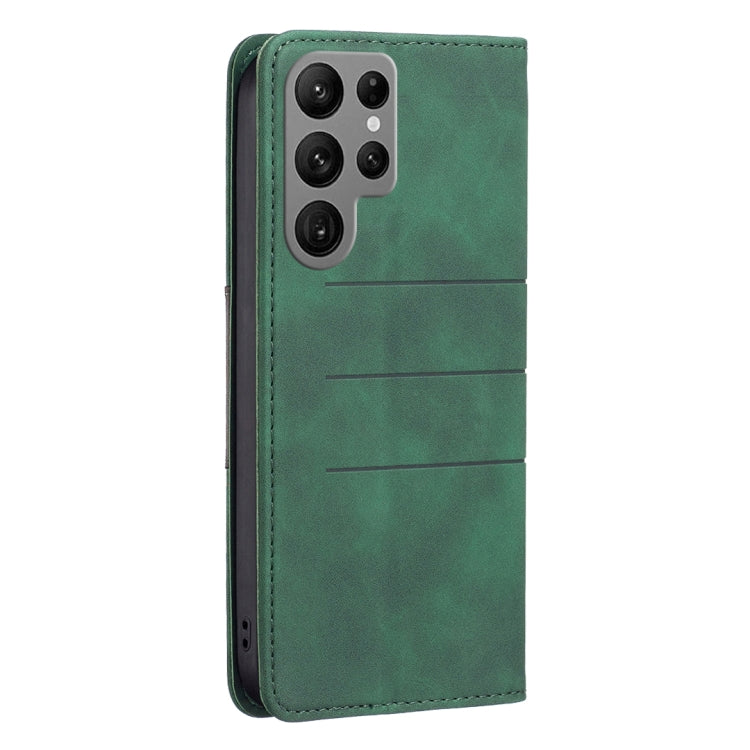 For Samsung Galaxy S23 Ultra 5G BF10 Color Block Magnetic Flip Leather Phone Case