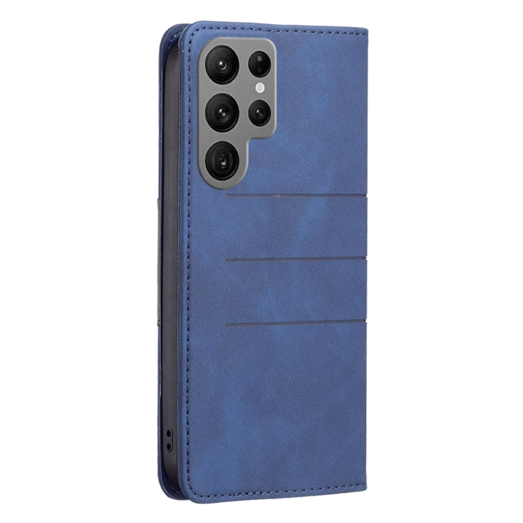 For Samsung Galaxy S23 Ultra 5G BF10 Color Block Magnetic Flip Leather Phone Case
