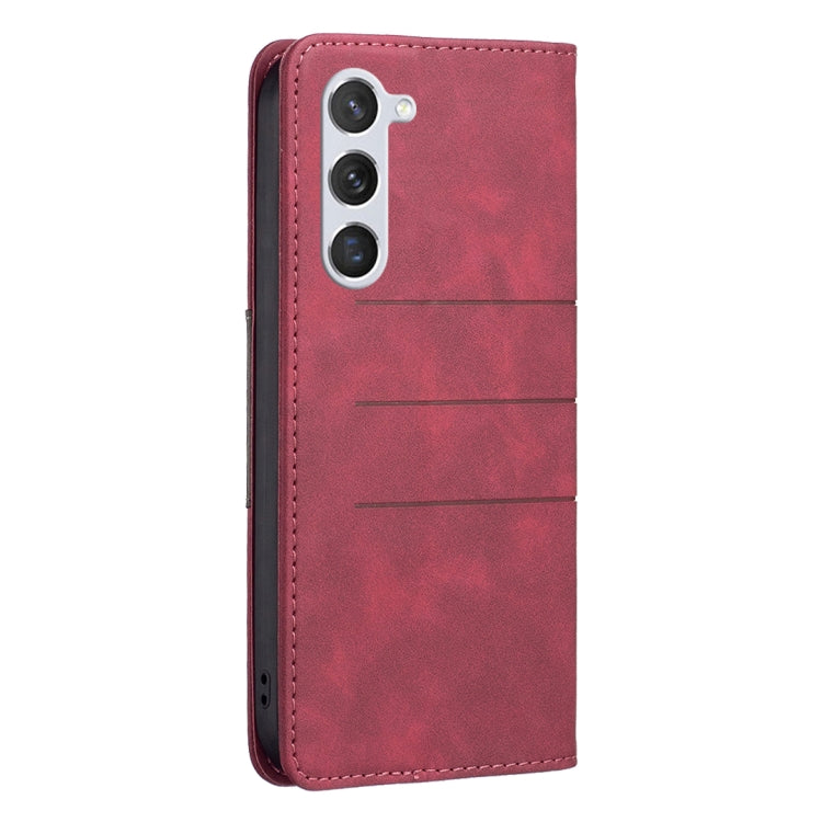 For Samsung Galaxy S23 5G BF10 Color Block Magnetic Flip Leather Phone Case