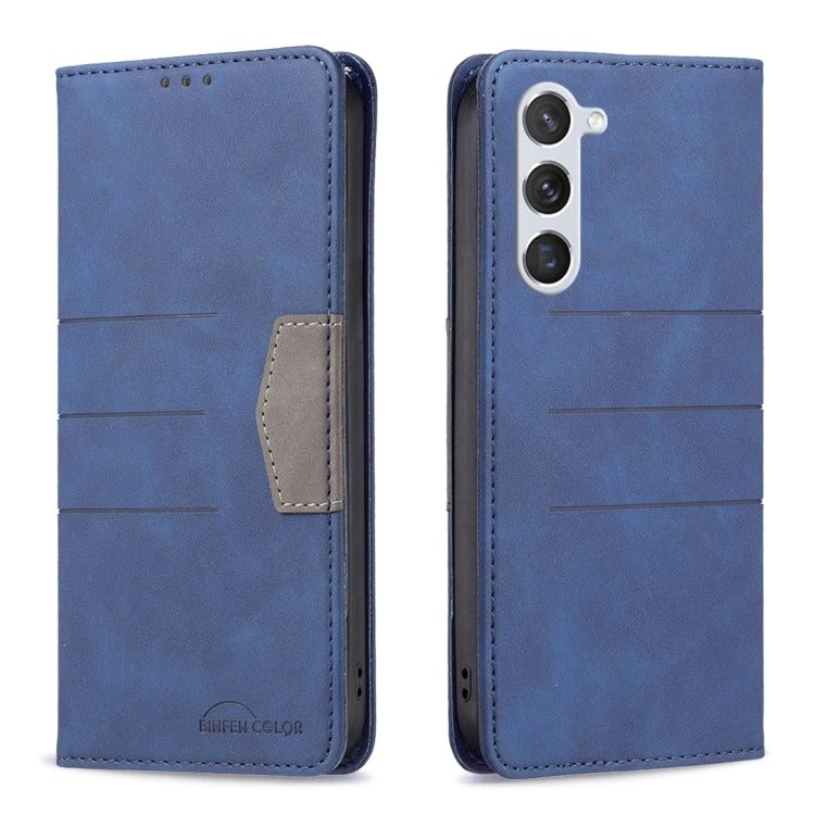 For Samsung Galaxy S23 5G BF10 Color Block Magnetic Flip Leather Phone Case