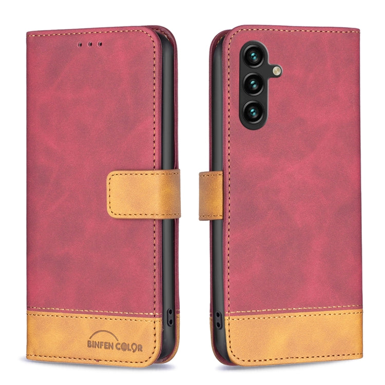 For Samsung Galaxy A14 5G BF11 Color Matching Skin Feel Leather Phone Case