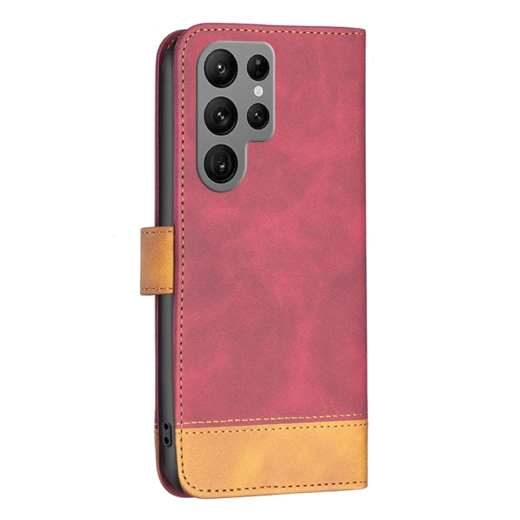 For Samsung Galaxy S23 Ultra 5G BF11 Color Matching Skin Feel Leather Phone Case