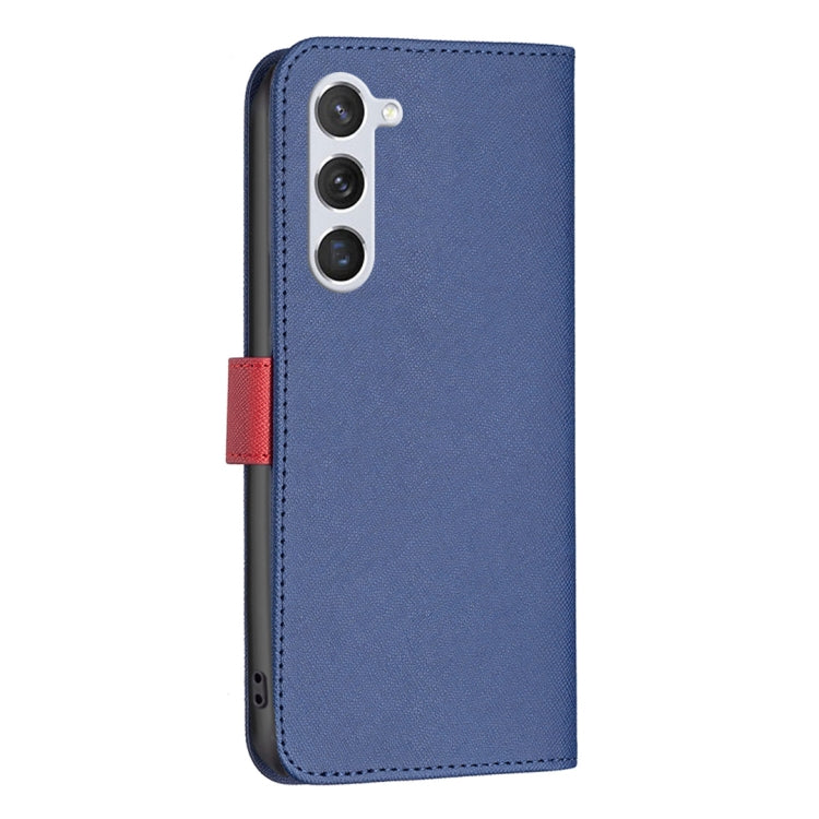 For Samsung Galaxy S23 5G BF13 Color Matching Cross Texture Leather Phone Case