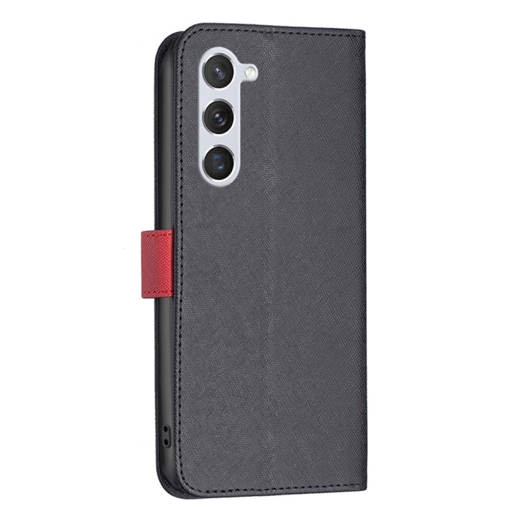 For Samsung Galaxy S23 5G BF13 Color Matching Cross Texture Leather Phone Case