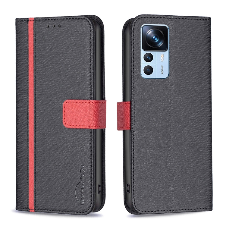 For Xiaomi 12T / 12T Pro / Redmi K50 Ultra BF13 Color Matching Cross Texture Leather Phone Case