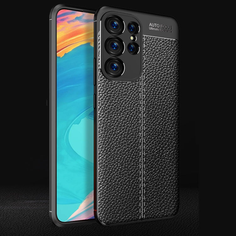 For Samsung Galaxy S23 Ultra 5G Litchi Texture Shockproof TPU Phone Case