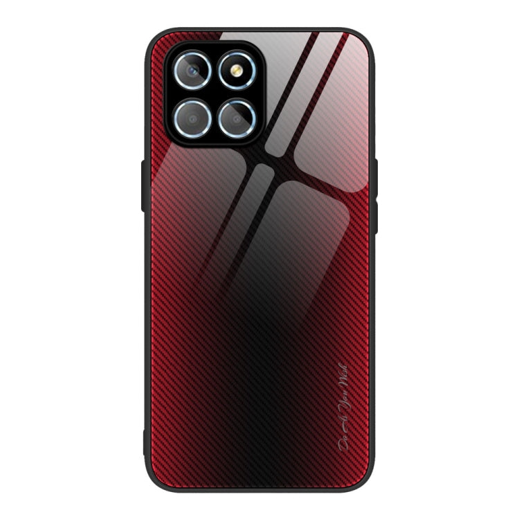 For Honor X8 Texture Gradient Glass TPU Phone Case