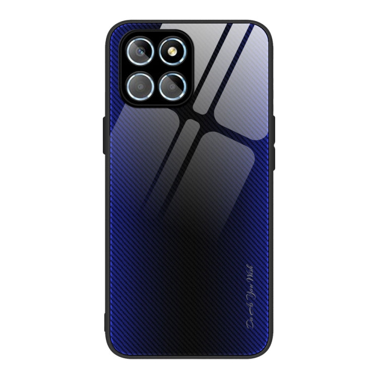 For Honor X8 Texture Gradient Glass TPU Phone Case