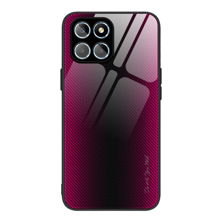 For Honor X8 Texture Gradient Glass TPU Phone Case