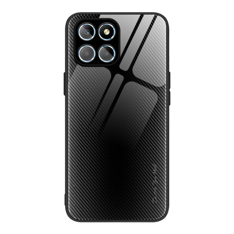 For Honor X8 Texture Gradient Glass TPU Phone Case