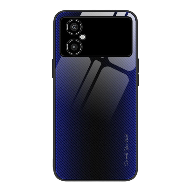 For Xiaomi Poco M4 Texture Gradient Glass TPU Phone Case