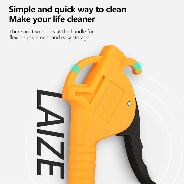 LAIZE Plastic AR-TS Blowing Handheld Compressor Air Blowing Dust Cleaning Gun Short Nozzle(Yellow)