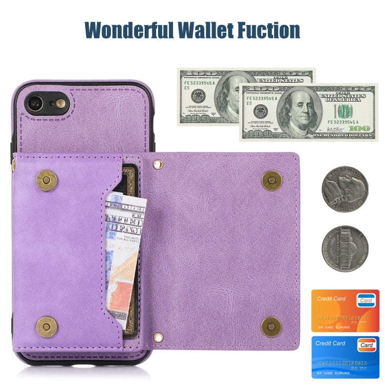 For iPhone 6 Plus Three-fold RFID Leather Phone Case with Lanyard