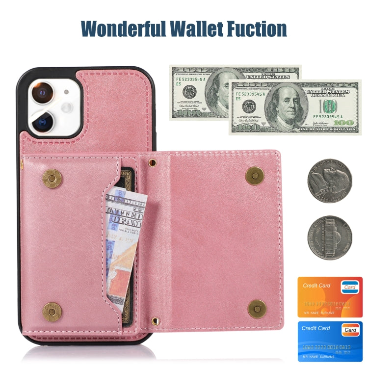 For iPhone 11 Three-fold RFID Leather Phone Case with Lanyard