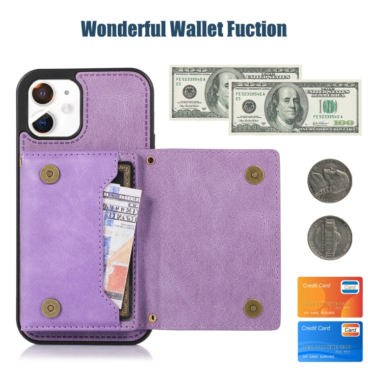 For iPhone 11 Three-fold RFID Leather Phone Case with Lanyard