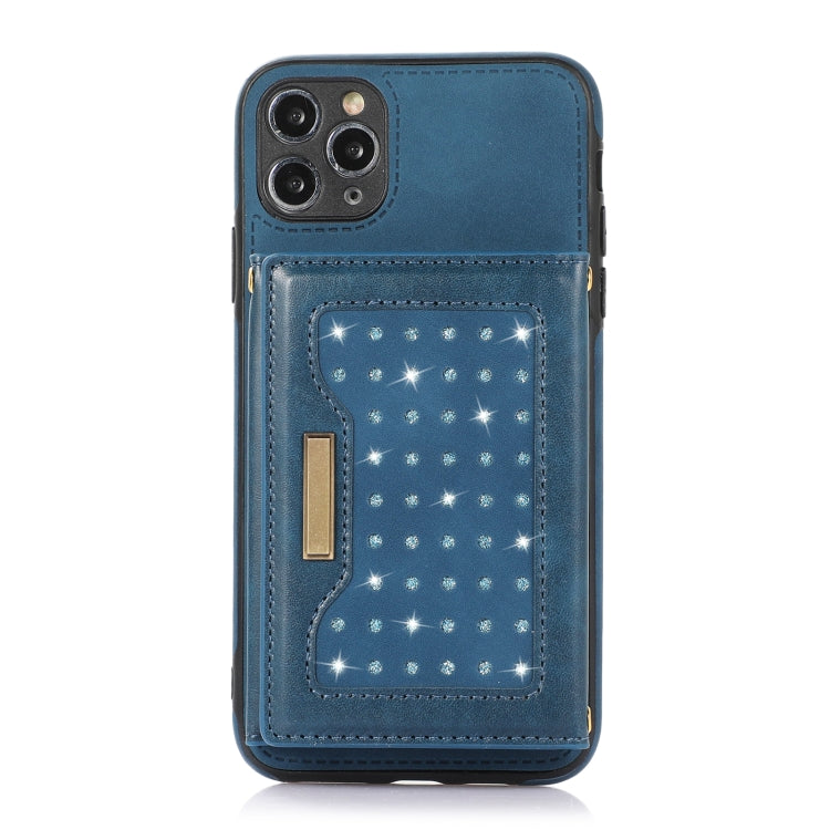 For iPhone 11 Pro Max Three-fold RFID Leather Phone Case with Lanyard