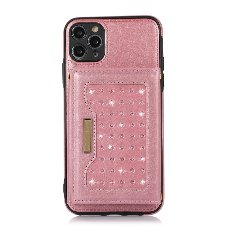 For iPhone 11 Pro Max Three-fold RFID Leather Phone Case with Lanyard
