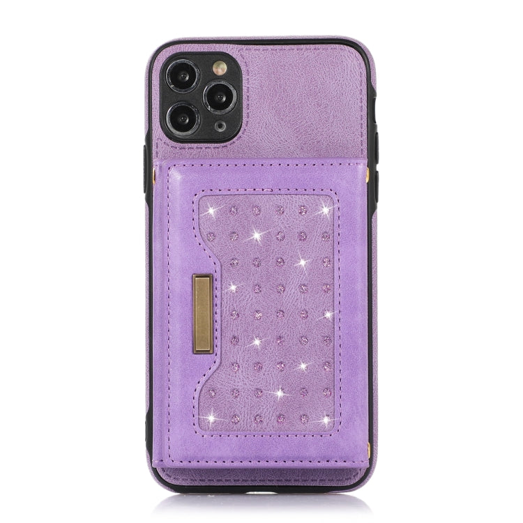 For iPhone 11 Pro Max Three-fold RFID Leather Phone Case with Lanyard