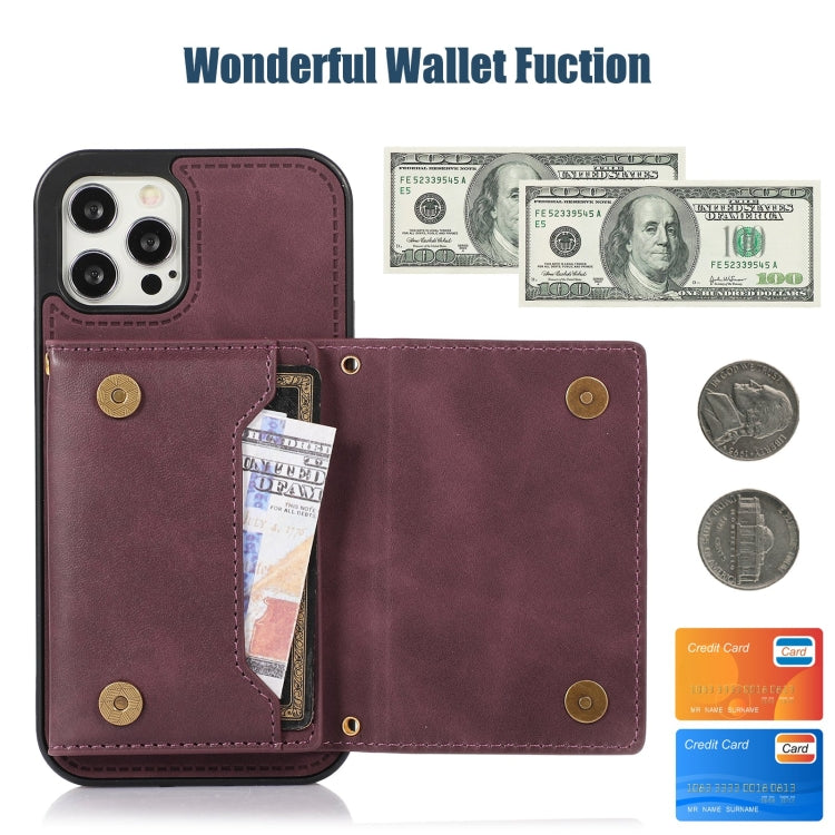 For iPhone 12 Pro Max Three-fold RFID Leather Phone Case with Lanyard