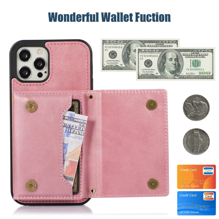 For iPhone 12 Pro Max Three-fold RFID Leather Phone Case with Lanyard