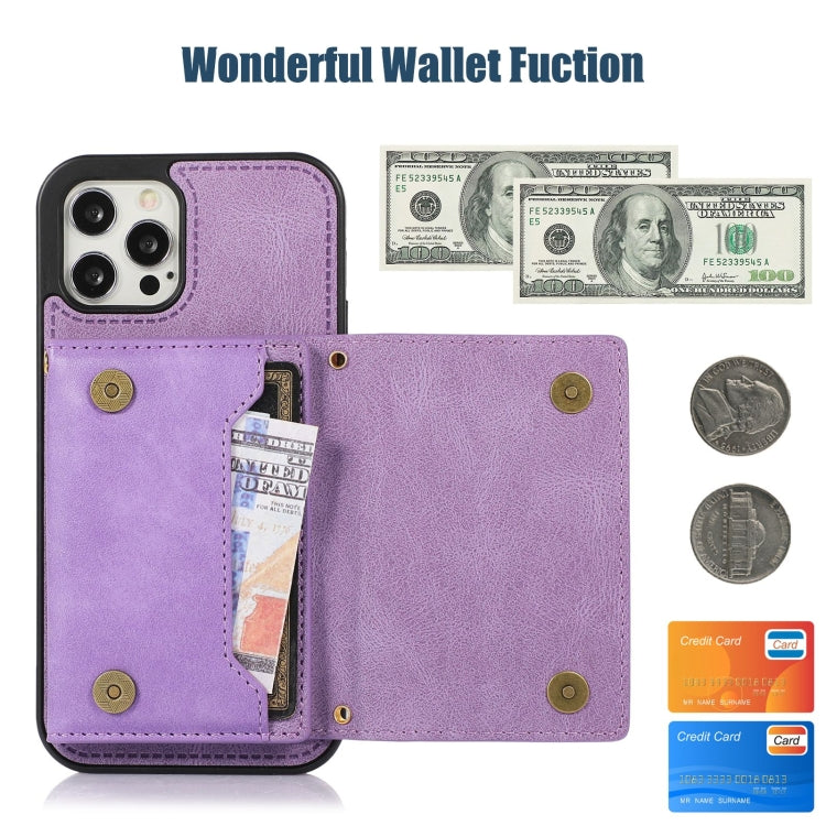 For iPhone 12 Pro Max Three-fold RFID Leather Phone Case with Lanyard