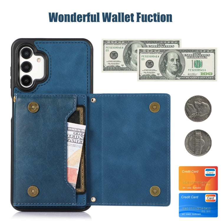 For Samsung Galaxy A13 4G/A13 5G Three-fold RFID Leather Phone Case with Lanyard