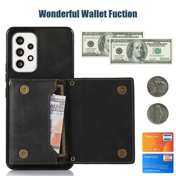 For Samsung Galaxy A52 5G/A52s 5G Three-fold RFID Leather Phone Case with Lanyard